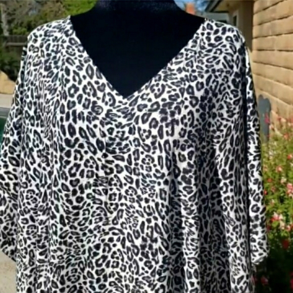 Kaftan Leopard Dress Maxi Cover Up Animal Print NEW 🦋 LAST 1 - Picture 6 of 11